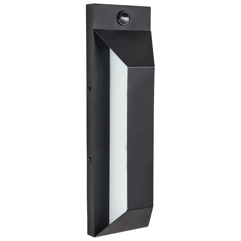 Lampa ścienna ogrodowa LED MAWZA Z czujnikiem ruchu Czarny Nie przegap