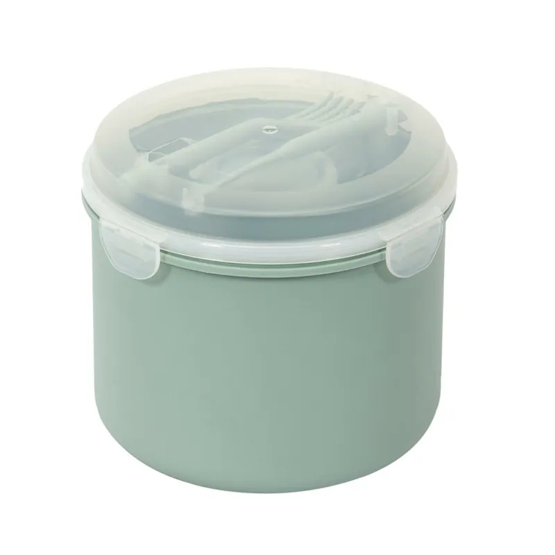 Lunch box round 1,4l zielony Tani