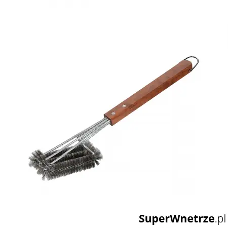 szczotka do czyszczenia grilla, stal nierdzewna/palisander, 45 cm Tani