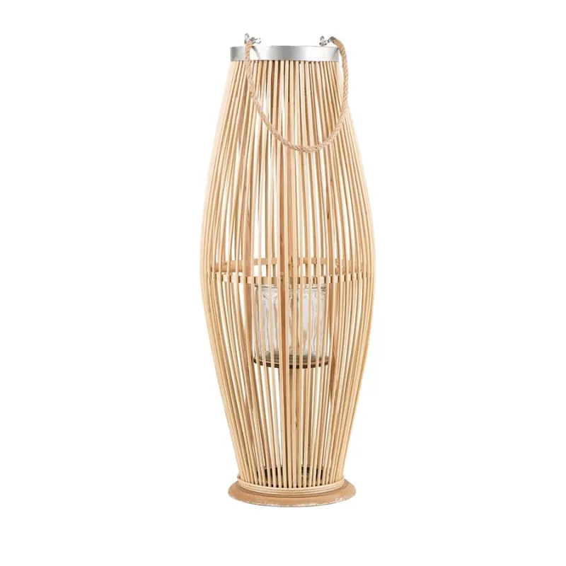 Lampion drewniany 84 cm jasny TAHITI Najlepsza cena
