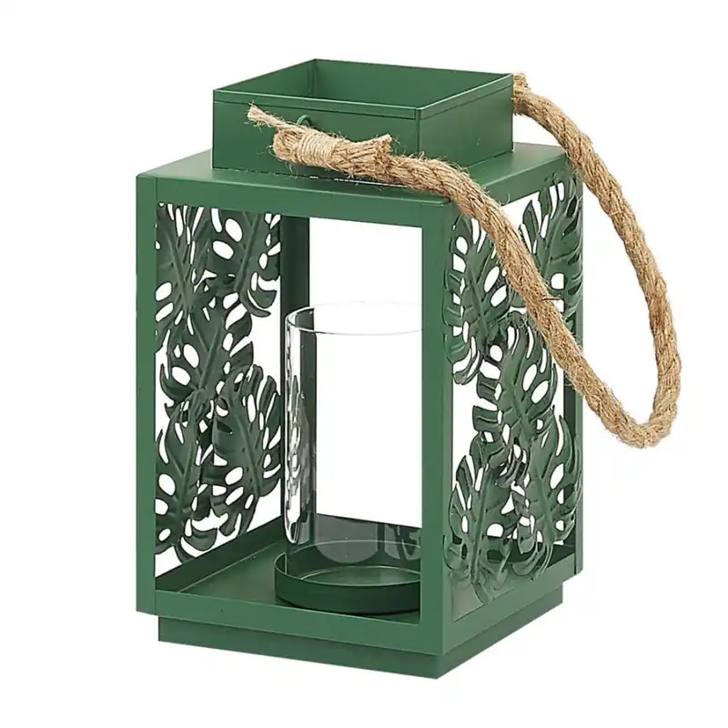 Bezpieczne zakupy Lampion metalowy zielony UNIMAK