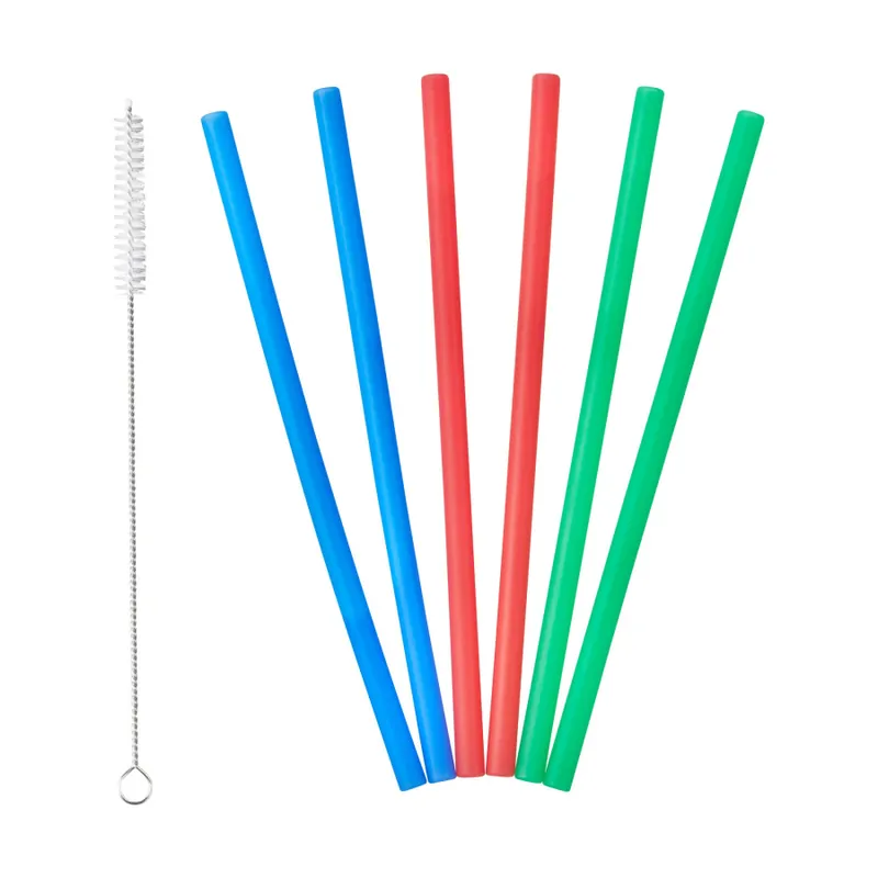 Kup teraz Silikonowe słomki do napojów, 6 szt., 20 cm