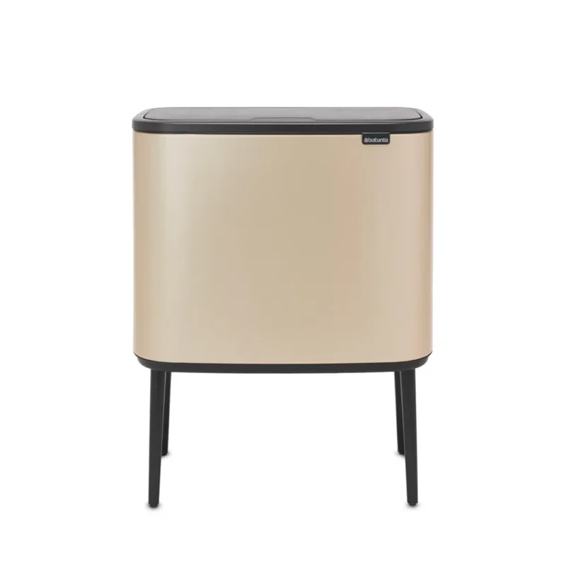 Wyjątkowa oferta BRABANTIA Touch Bin Bo 36 l ciemnobezowy - kosz na śmieci ze stali nierdzewnej