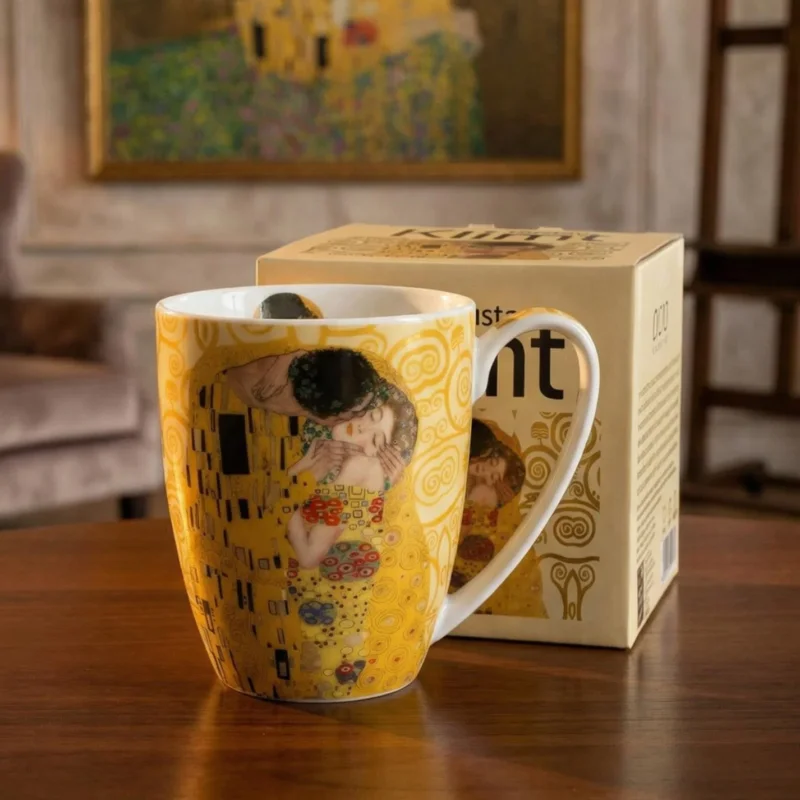 Kubek porcelanowy DUO ART GALLERY THE KISS BY GUSTAV KLIMT 350 ml Wyprzedaż