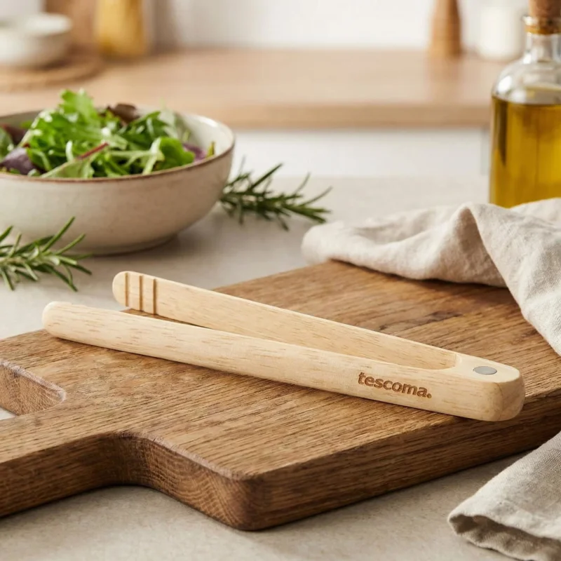 Darmowy zwrot TESCOMA Feelwood 20 cm - szczypce kuchenne uniwersalne drewniane z magnesem