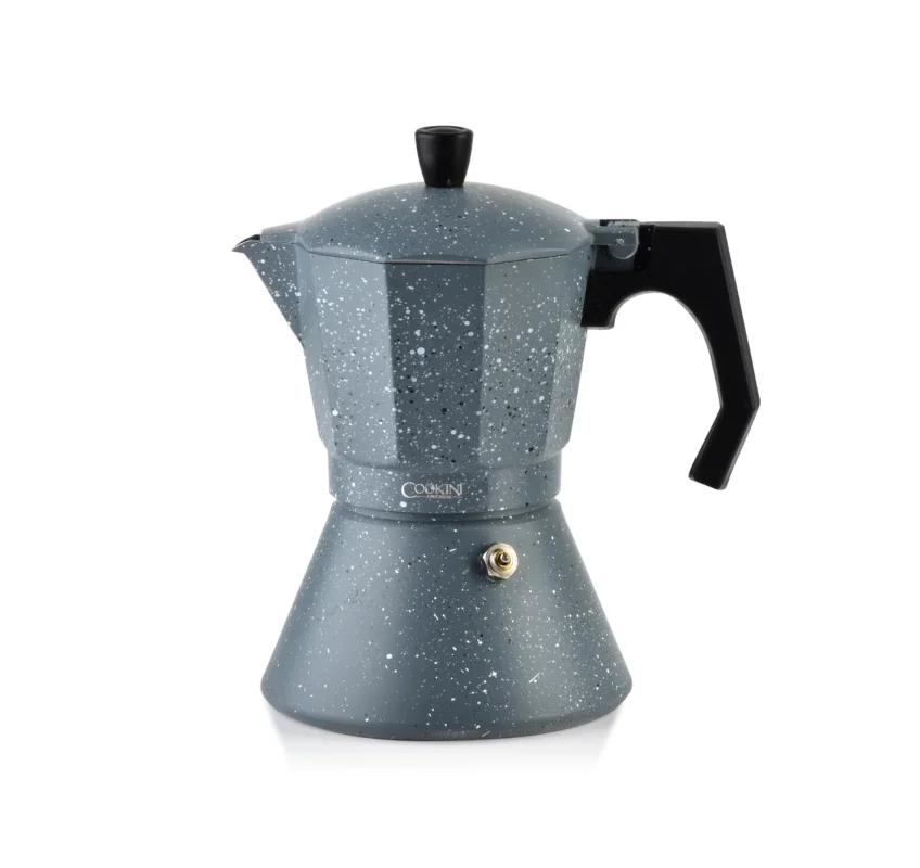 Tani Kawiarka aluminiowa ciśnieniowa na 6 filiżanek espresso (6 tz) COOKINI SILVIA