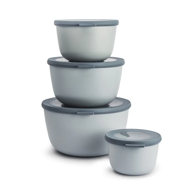 Tylko dziś MEPAL Cirqula Nordic Blue 4 szt. niebieskie - miski kuchenne plastikowe z pokrywkami