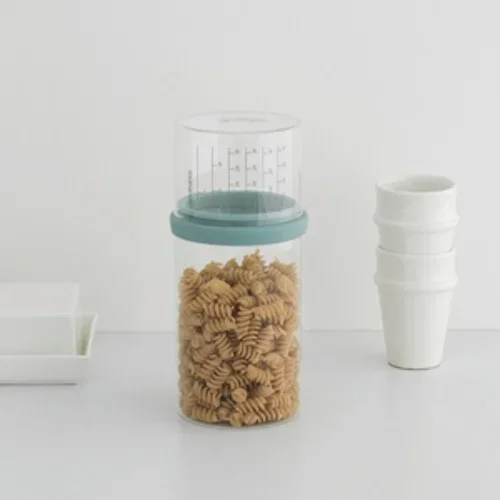 BRABANTIA Measure miętowy 1 l - pojemnik na produkty sypkie szklany z miarką Szybka wysyłka