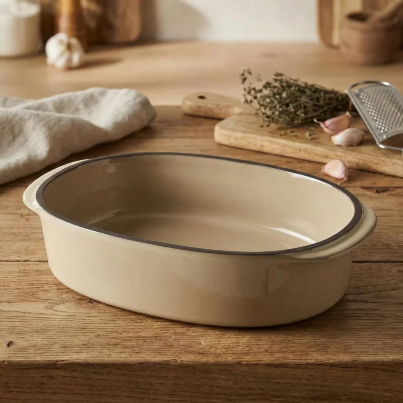 Premium REVOL Caractere Gałka Muszkatołowa 16 x 11 cm - naczynie żaroodporne do zapiekania porcelanowe