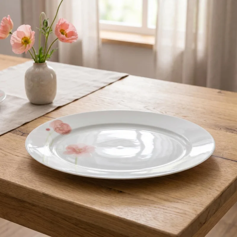 Wyjątkowa oferta KAHLA Aronda Fresh Poppy 28 cm biały - półmisek porcelanowy