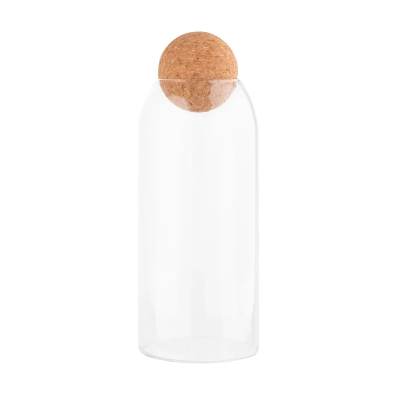 Oferta czasowa Słoik / Pojemnik na produkty sypkie szklany z korkiem BOROSILIKAT 1 l