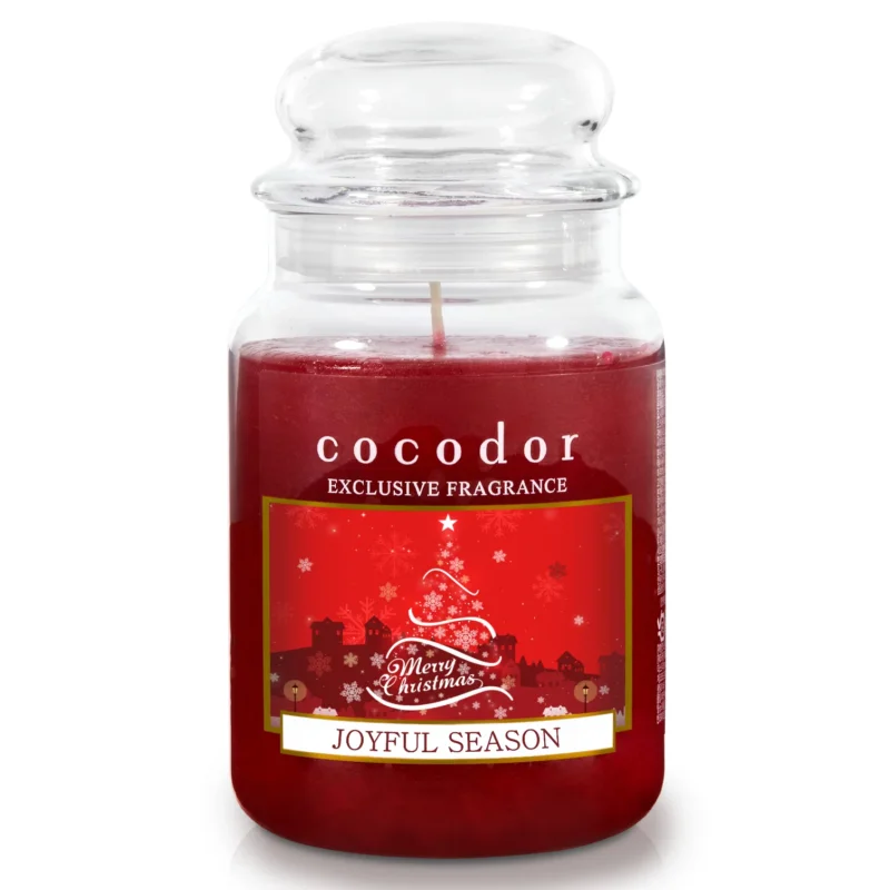 Premium Świeca zapachowa w szkle świąteczna COCODOR JOYFUL SEASON 550 g