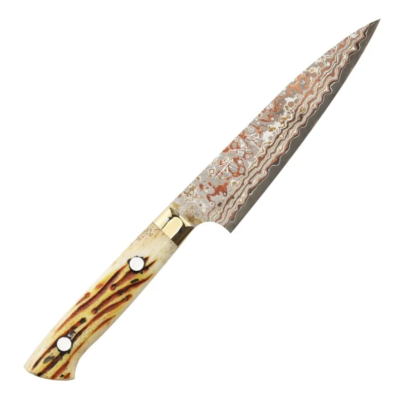 Takeshi Saji OBB Black VG-10 Color Nóż uniwersalny 13 cm Łatwy zwrot