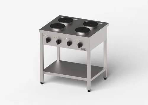 Kuchnia elektryczna, Gredil, 800x700x850 mm, 4-płytowa, P 10.4 kW, U 400 V (977500) Dodaj do koszyka
