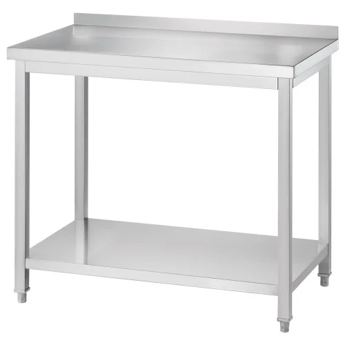 Stół przyścienny z półką 800x600x850 mm skręcany (671286) Do wyczerpania zapasów